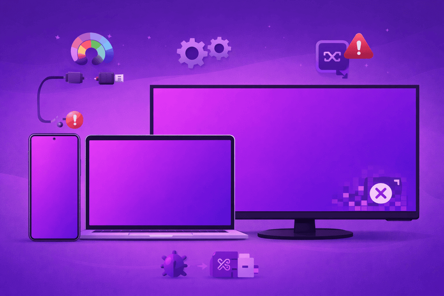 What Causes a Purple Screen on Devices