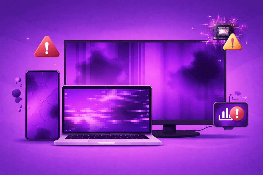 When Purple Screen Tint Signals a Display Problem